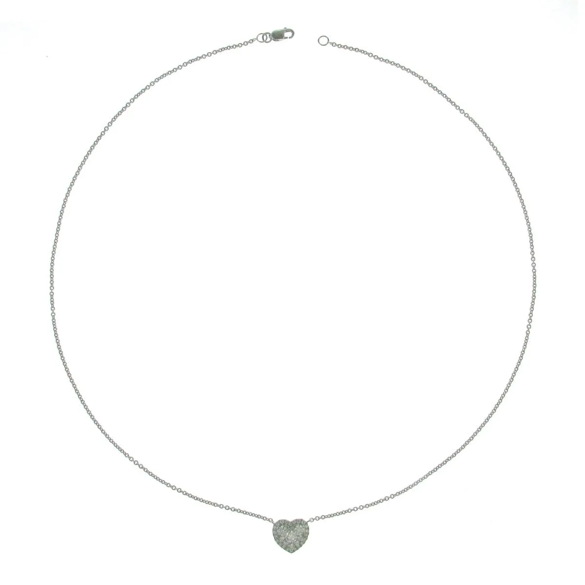 0.72ct t.w. Diamond Heart Halo Solitaire Necklace