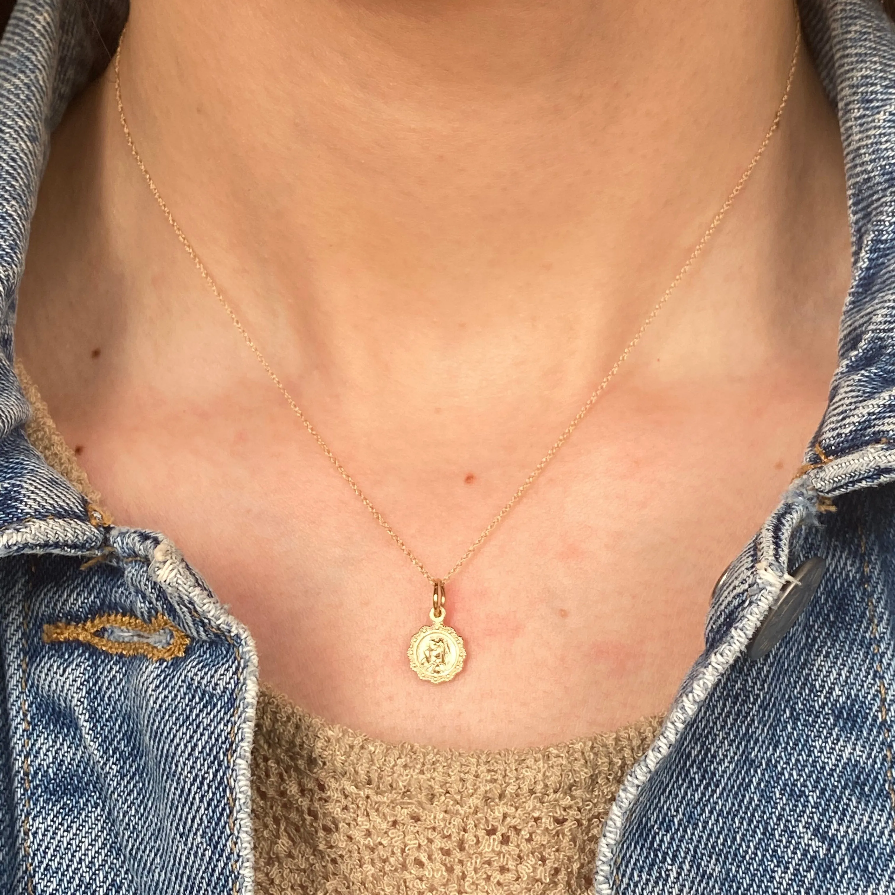 10KT Yellow Gold Thin Rope Chain Necklace .50mm