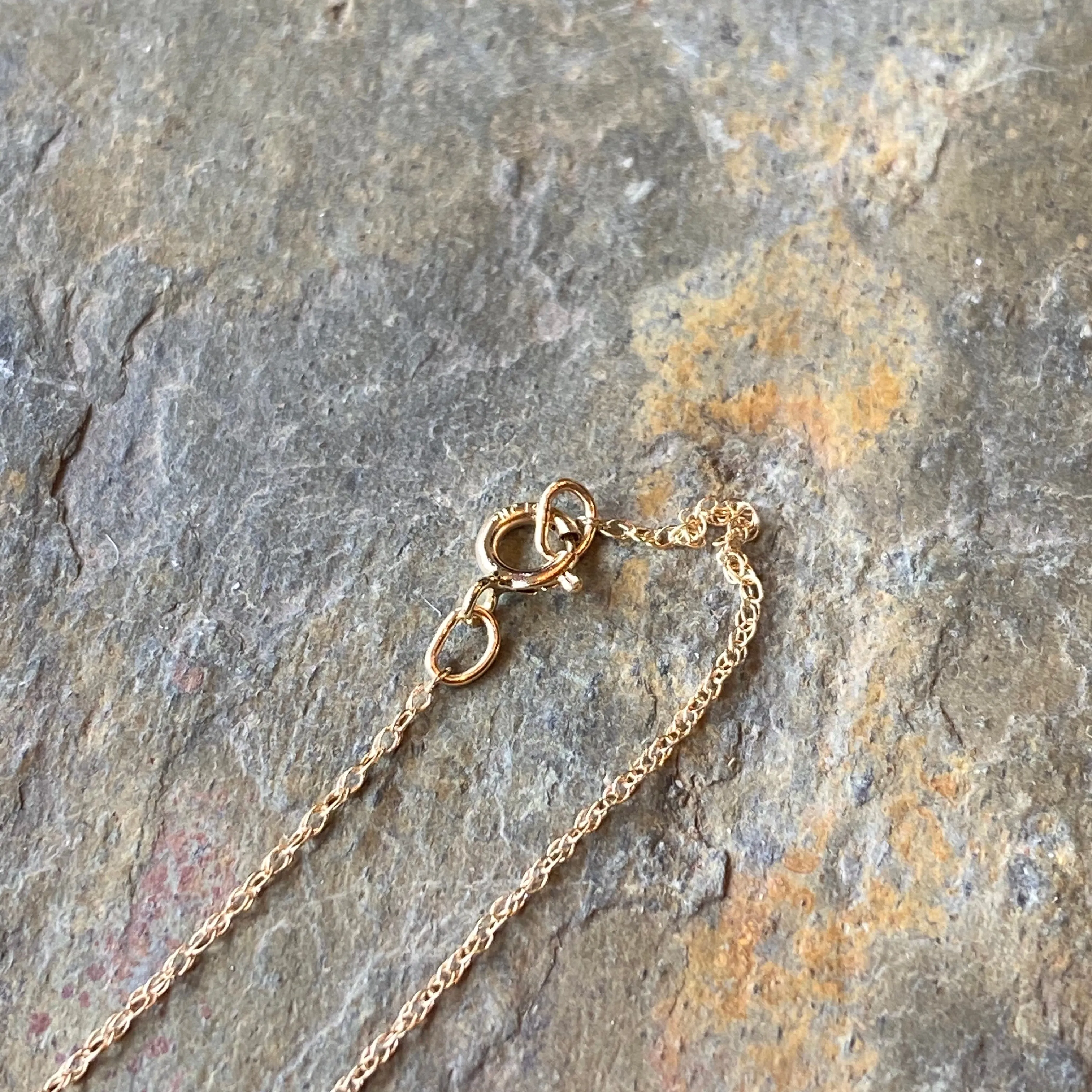 10KT Yellow Gold Thin Rope Chain Necklace .50mm