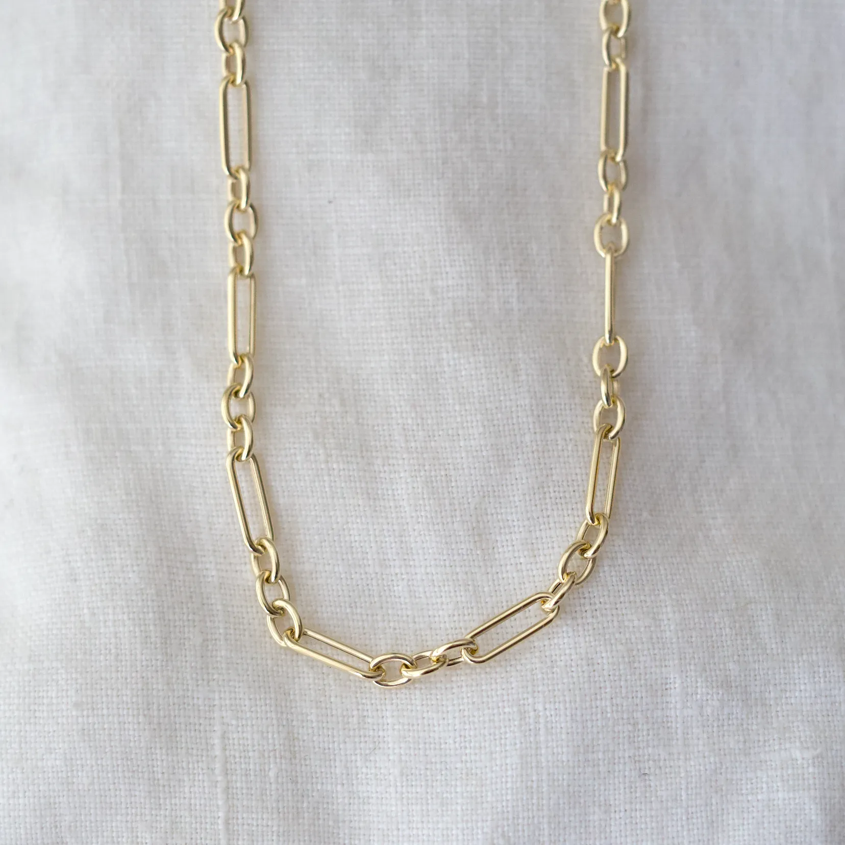 14K Mixed Links Necklace