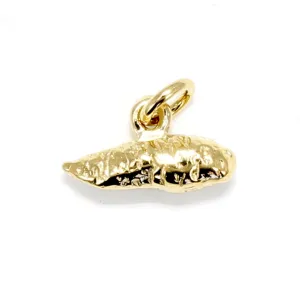 14kt gold vermeil sweet potato charm for her charm bracelet