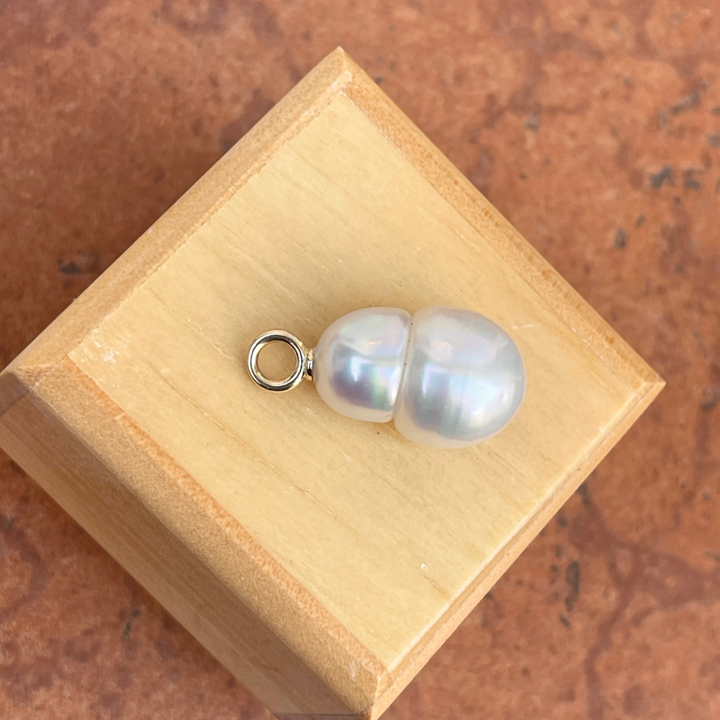 14KT Yellow Gold Paspaley South Sea Pearl Simple Pendant 13mm #7