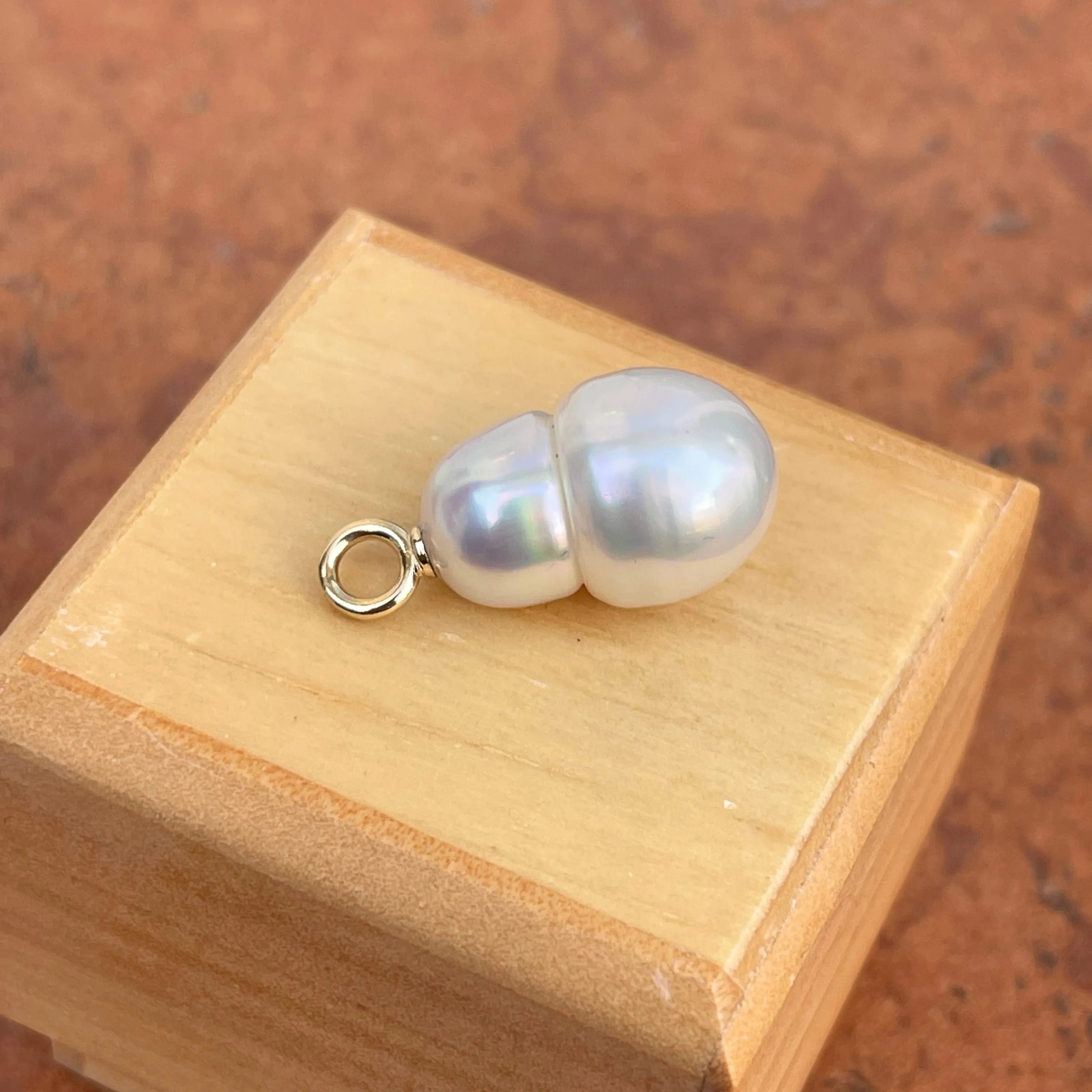 14KT Yellow Gold Paspaley South Sea Pearl Simple Pendant 13mm #7