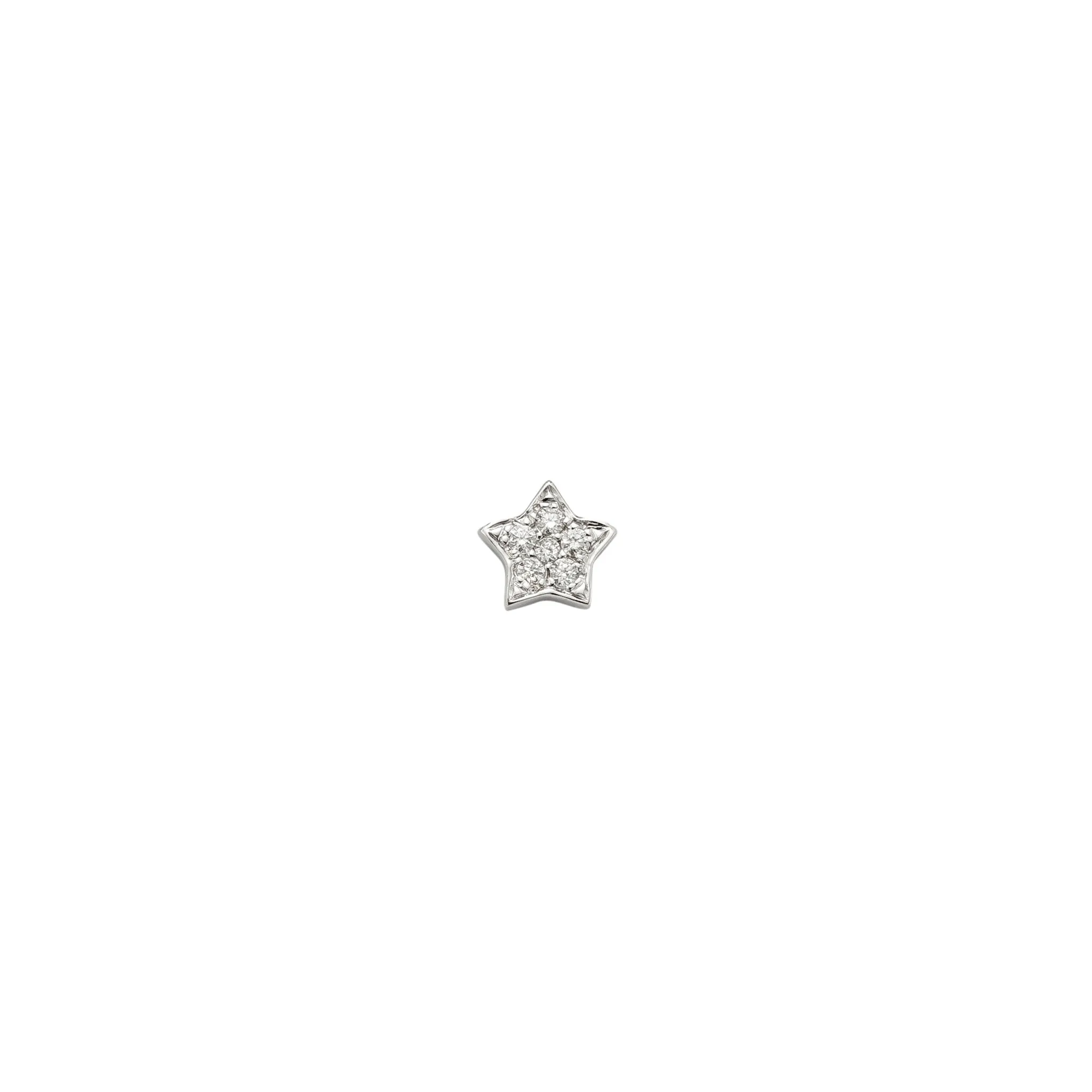 14KY Star Stud with Diamonds