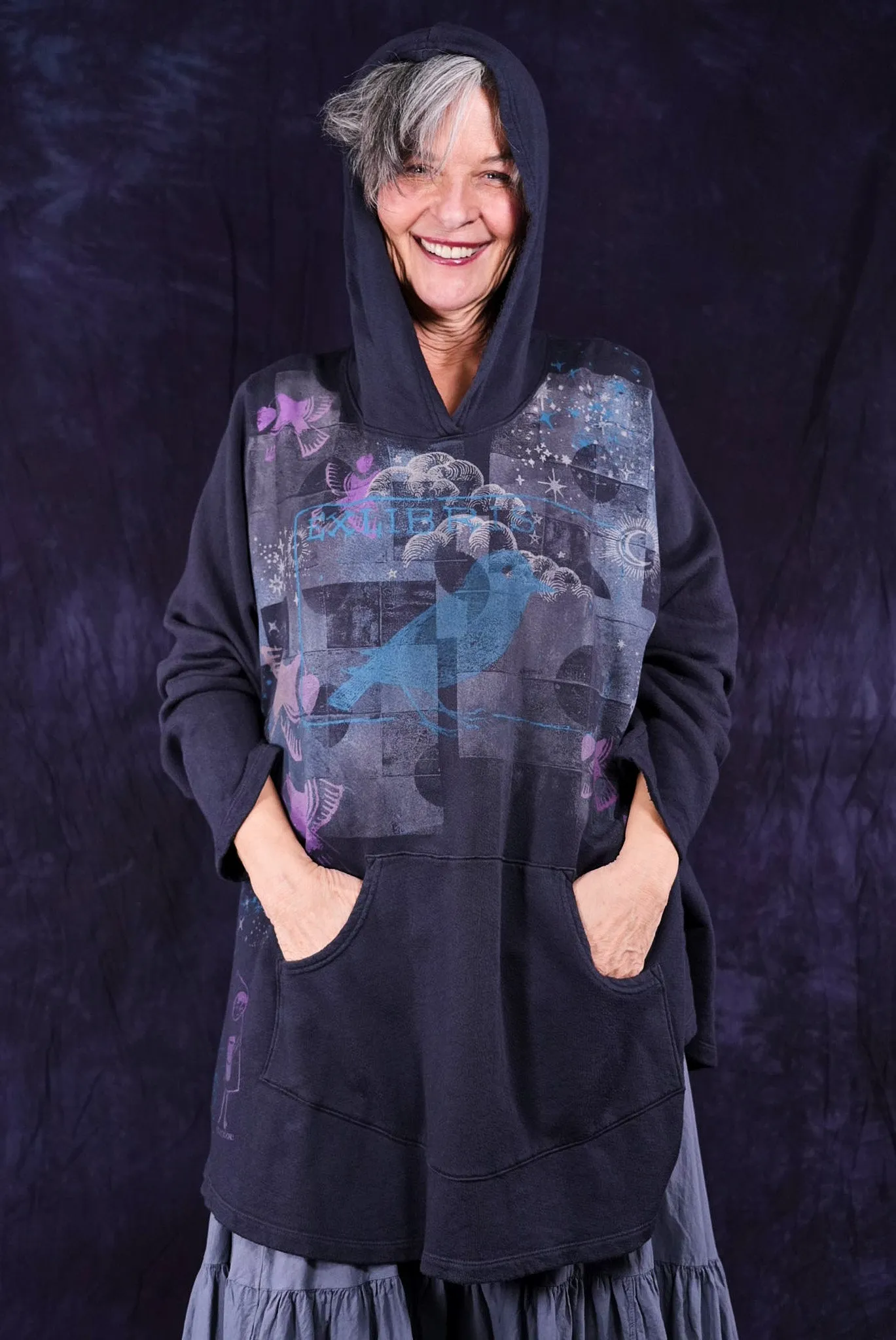 1607 Sweet Pocket Hoodie Black Sand-P