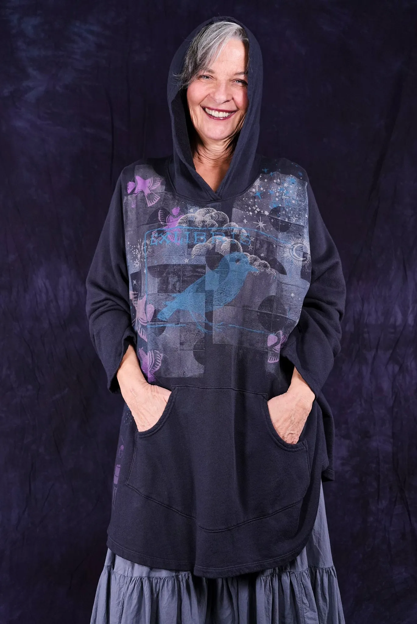1607 Sweet Pocket Hoodie Black Sand-P