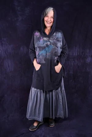 1607 Sweet Pocket Hoodie Black Sand-P