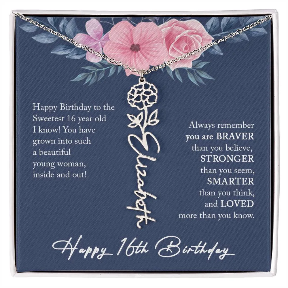 16th Birthday Gift Girl Necklace, Sweet 16 Necklace, Sweet 16 Gifts For Girls, Gift For 16 Year Old Girl, Sweet Sixteen