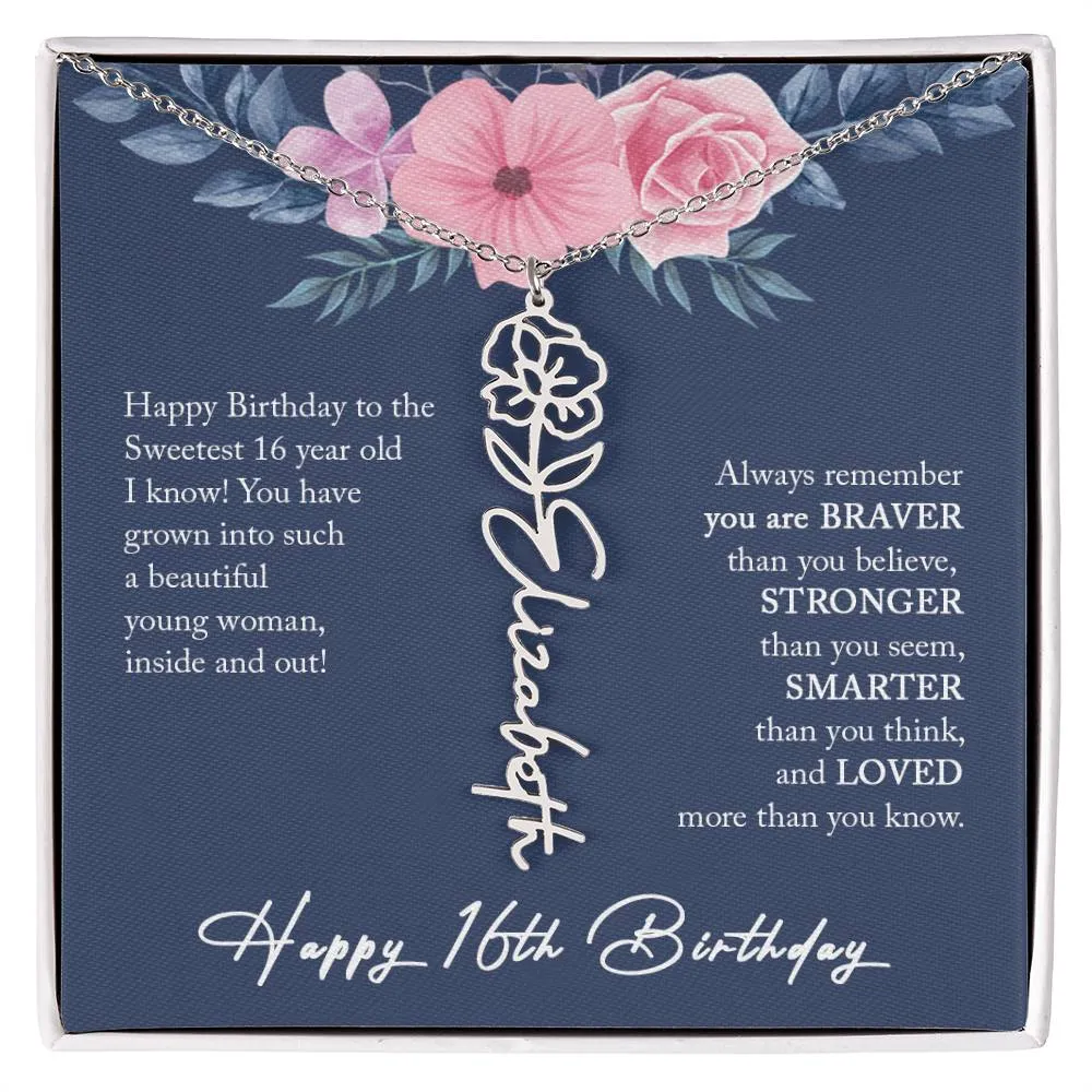 16th Birthday Gift Girl Necklace, Sweet 16 Necklace, Sweet 16 Gifts For Girls, Gift For 16 Year Old Girl, Sweet Sixteen