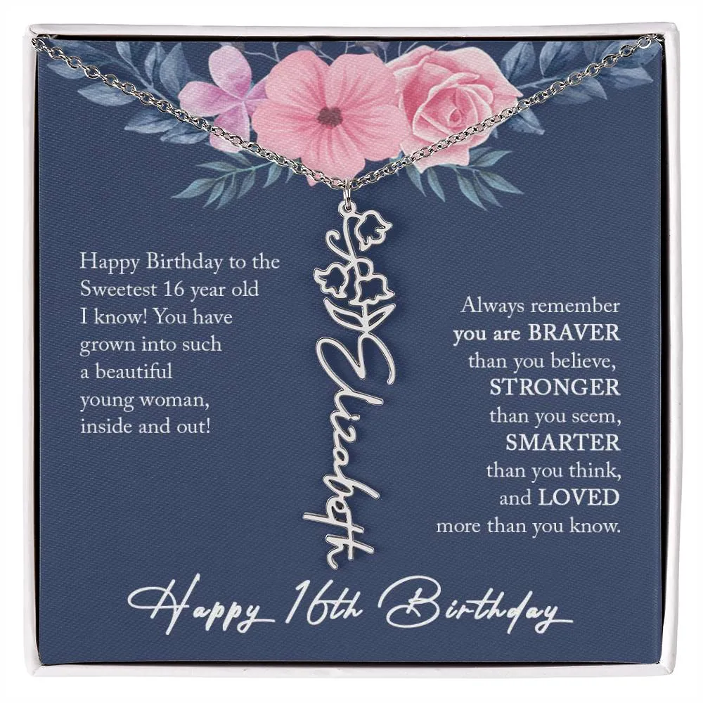 16th Birthday Gift Girl Necklace, Sweet 16 Necklace, Sweet 16 Gifts For Girls, Gift For 16 Year Old Girl, Sweet Sixteen