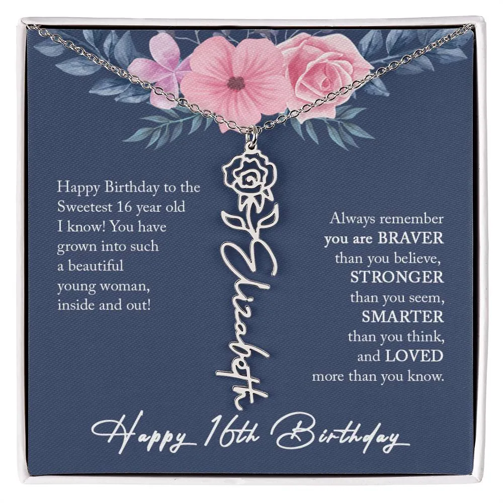 16th Birthday Gift Girl Necklace, Sweet 16 Necklace, Sweet 16 Gifts For Girls, Gift For 16 Year Old Girl, Sweet Sixteen