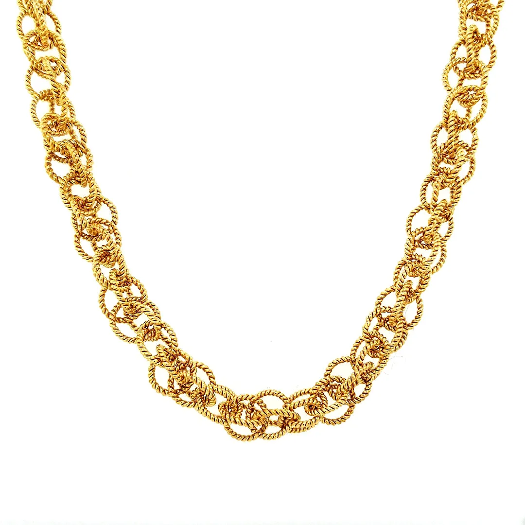 20.75" Handcrafted 24K Gold Vermeil 8mm Spinner Necklace with Toggle Clasp