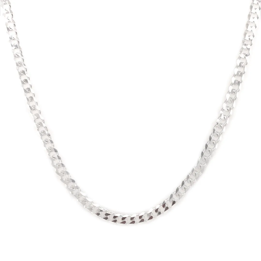 3.5mm Silver Curb Chain