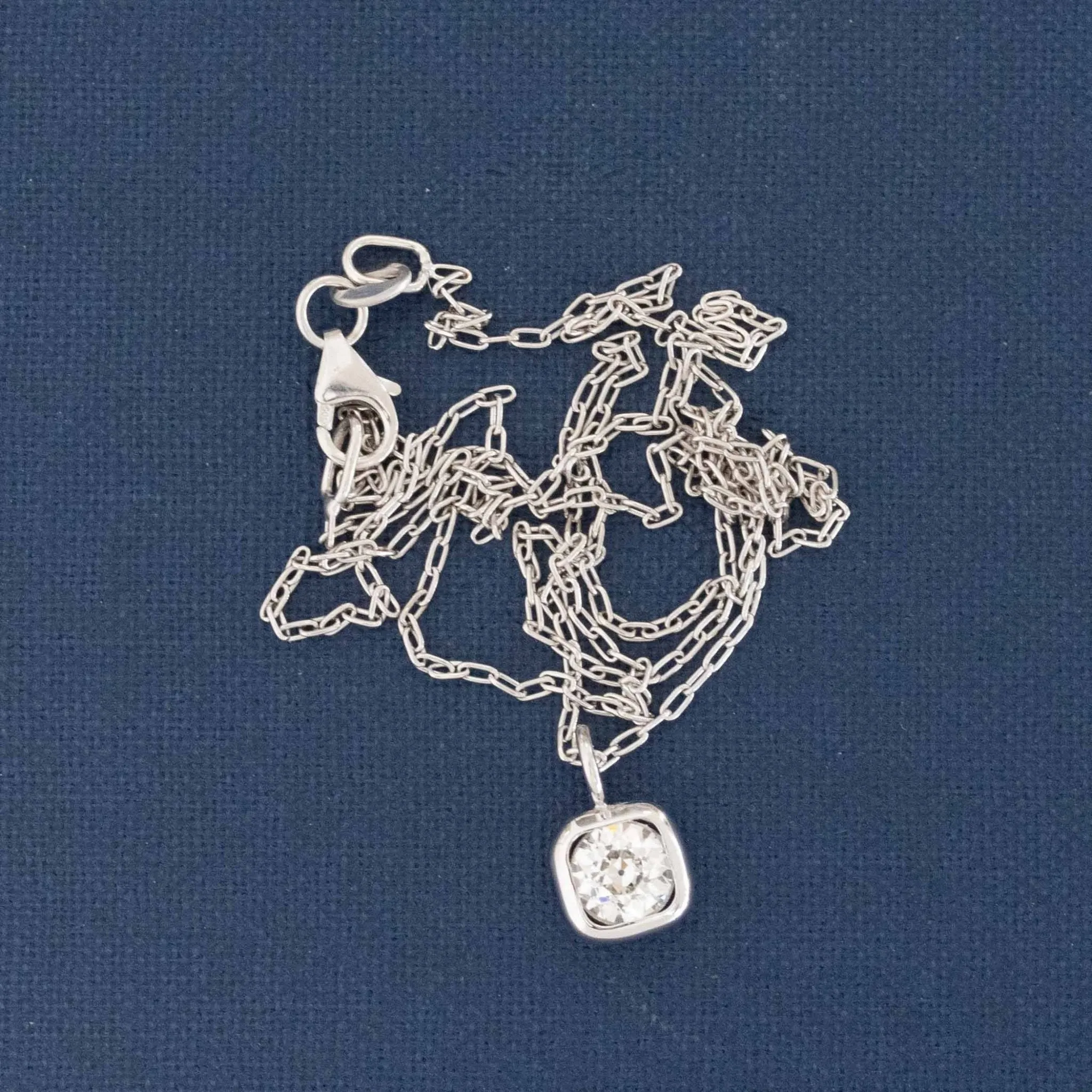 .46ct Old European Cut Diamond Bezel Pendant