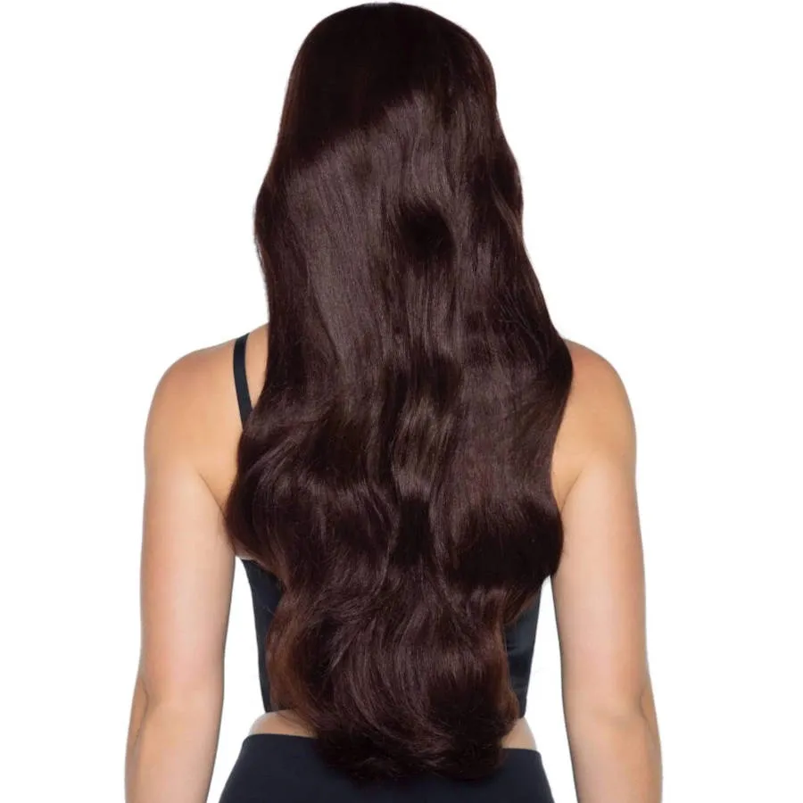 68cm Long Wavy Parted Fringe Brown Costume Wig - Leg Avenue