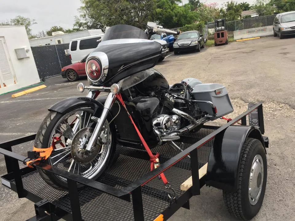 7" DAYMAKER Yamaha Royal Star Venture BLACK with RED Halo Projector HID LED Light Bulb Headlight Motorcycle