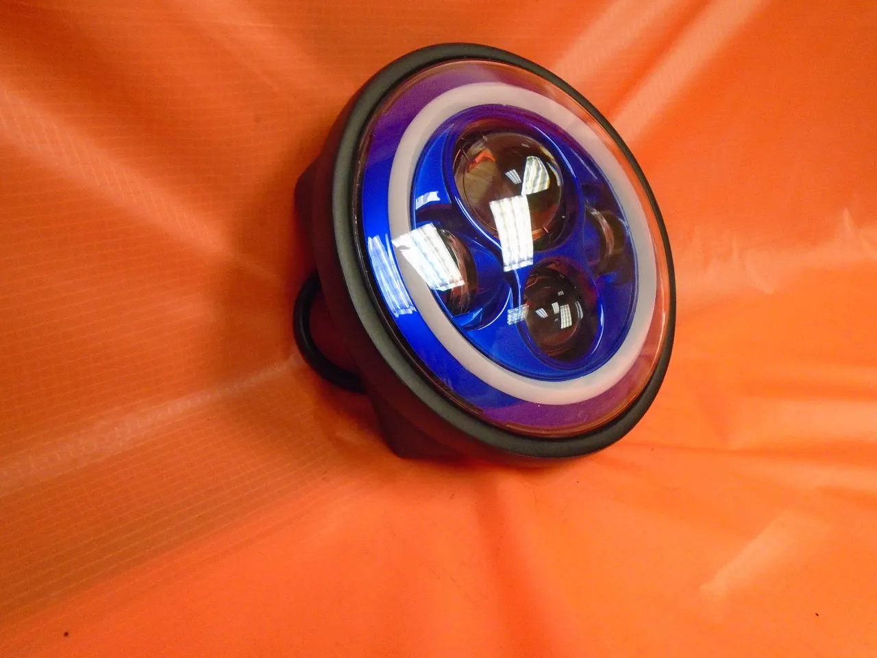 7" DAYMAKER Yamaha Royal Star Venture BLUE with BLUE Halo Projector HID LED Light Bulb Headlight Motorcycle