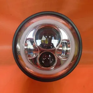 7" DAYMAKER Yamaha Royal Star Venture CHROME with PINK Halo Projector HID LED Light Bulb Headlight Motorcycle