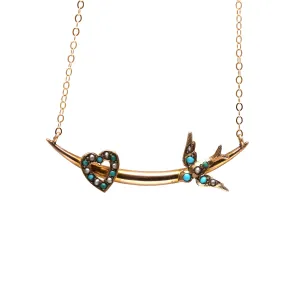 9k Victorian Lovesick Conversion Necklace