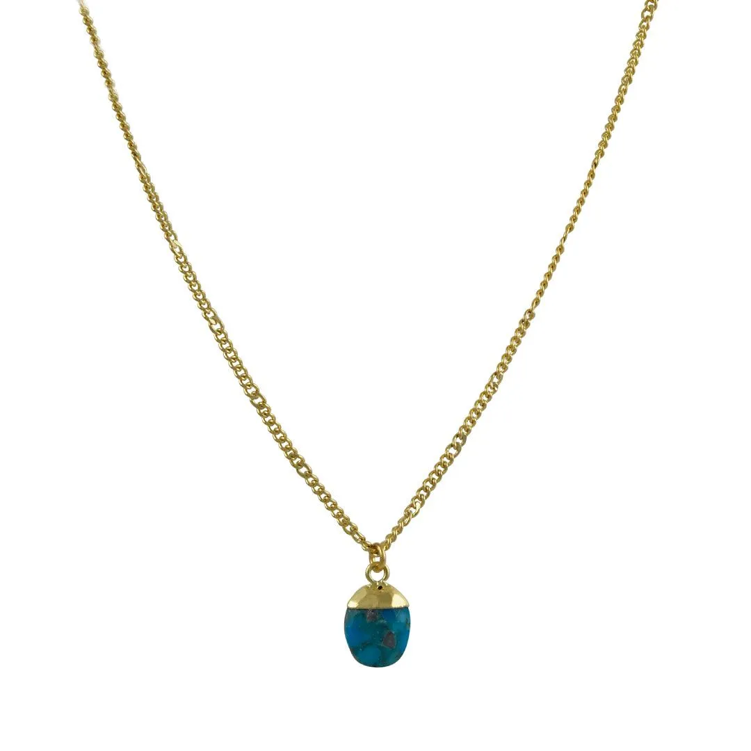 A. V. Max - Green Turquoise Bud Drop Necklace