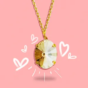Abstract Polygon Crystal Necklace