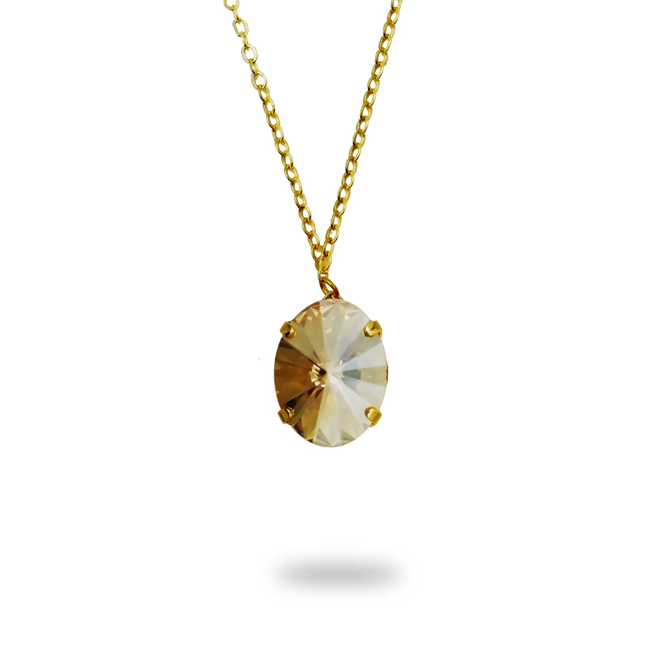 Abstract Polygon Crystal Necklace