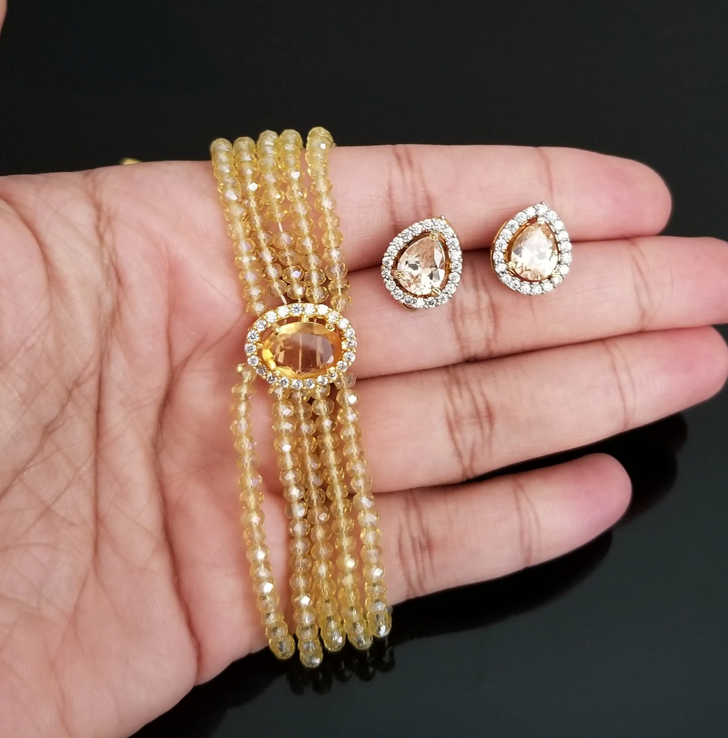 AD charm Beads Choker FL22