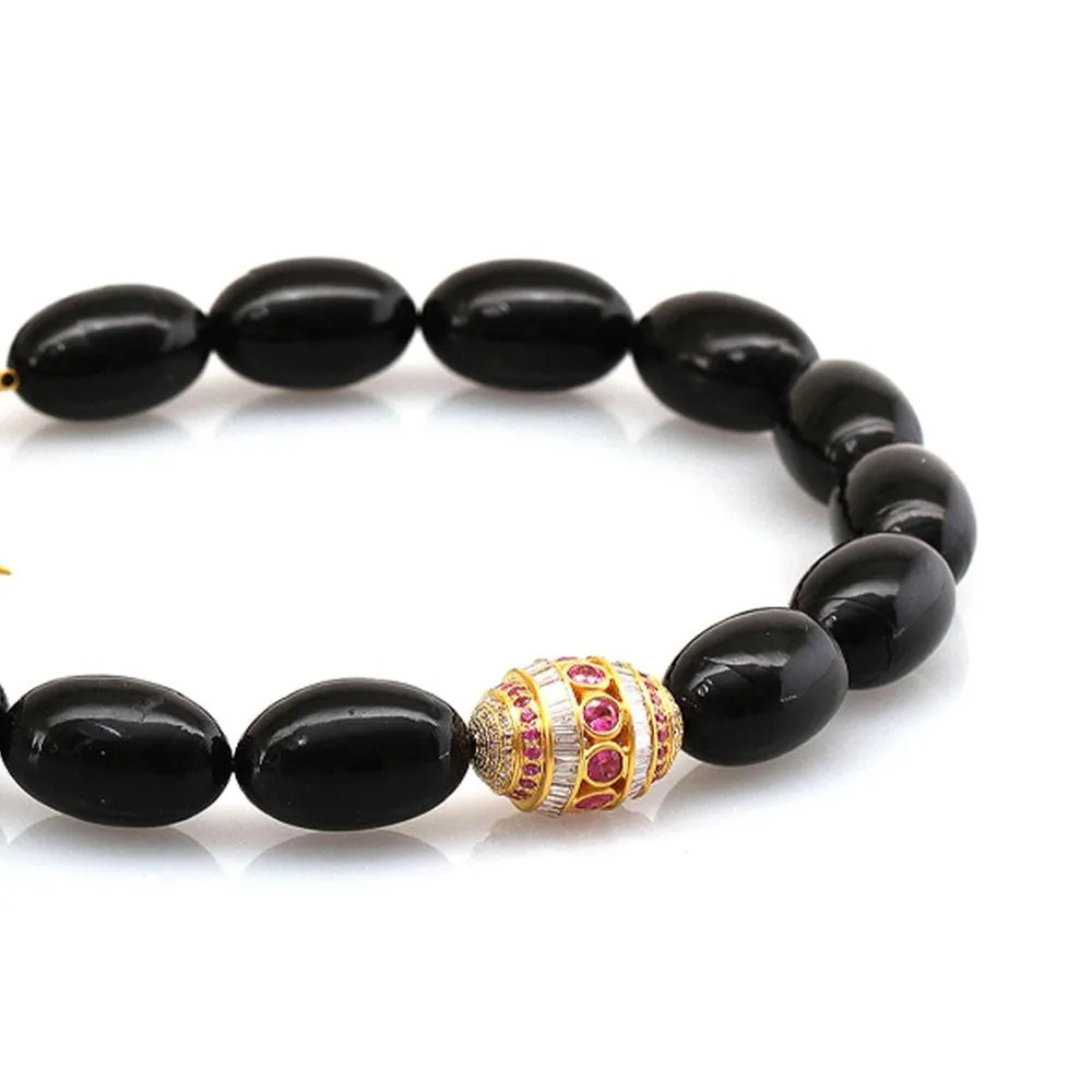 Affinity 20K Black Coral Beads Necklace