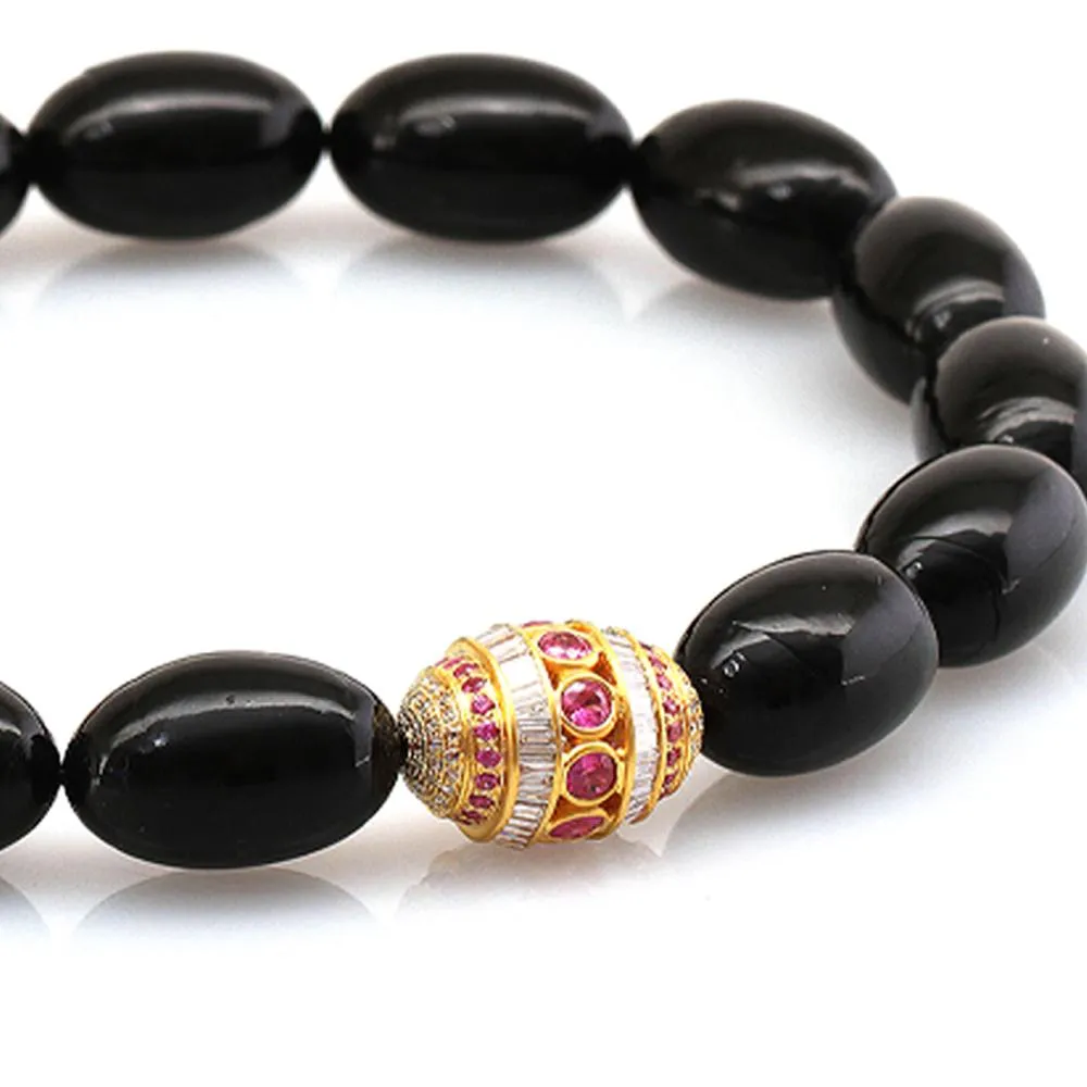 Affinity 20K Black Coral Beads Necklace