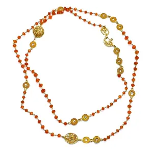 Affinity 20K Corneilian Long Necklace