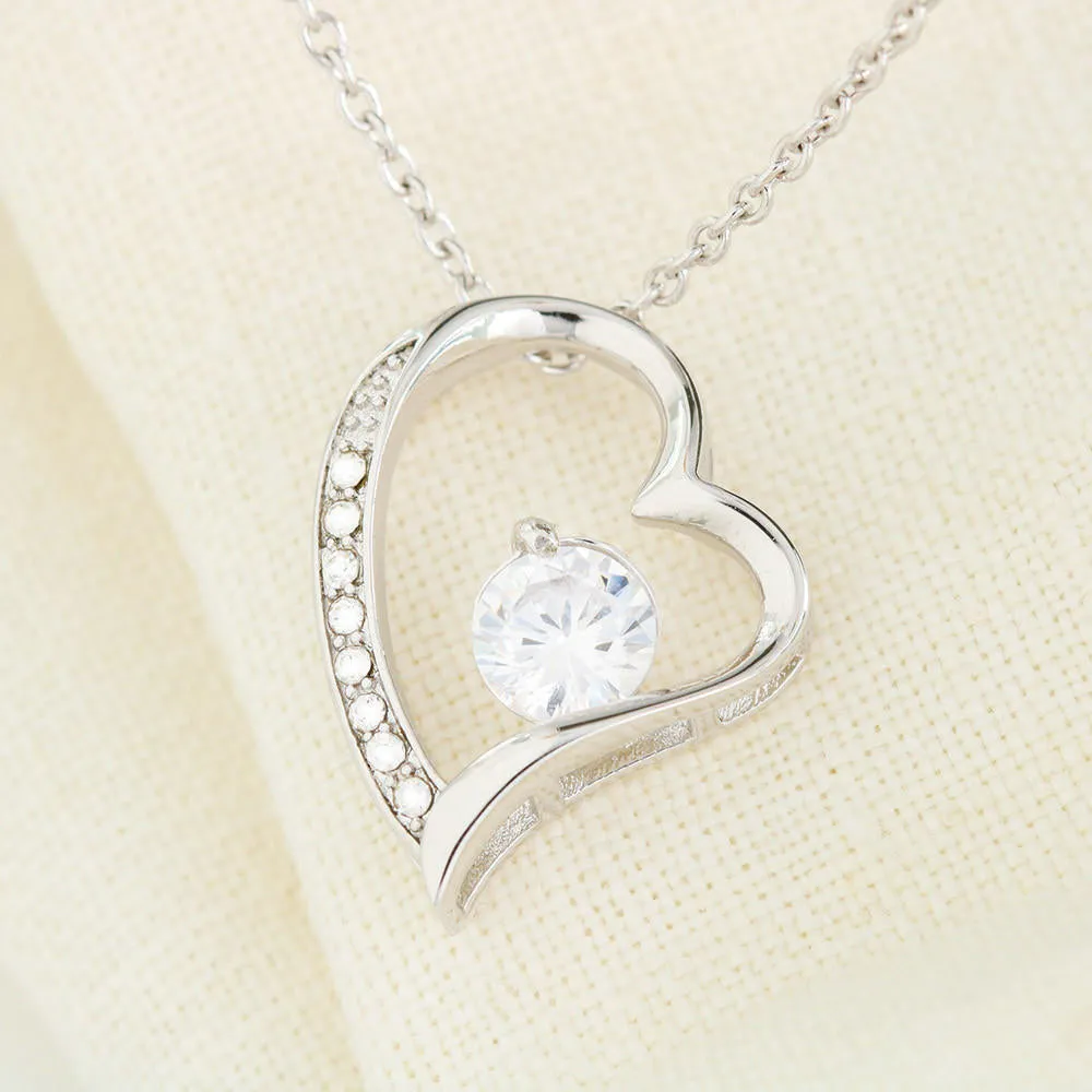 Always shine, Forever Love Heart Necklace for Daughter