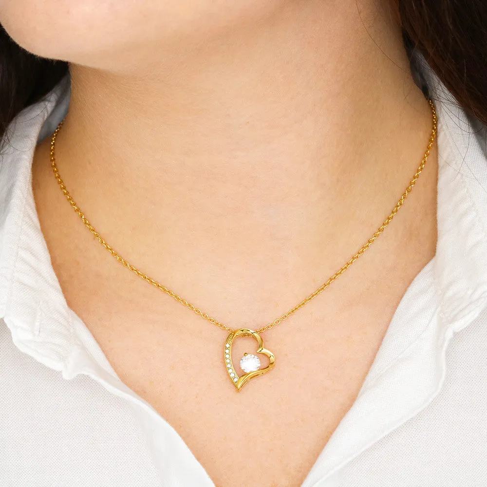 Always shine, Forever Love Heart Necklace for Daughter
