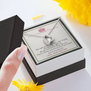 Always shine, Forever Love Heart Necklace for Daughter