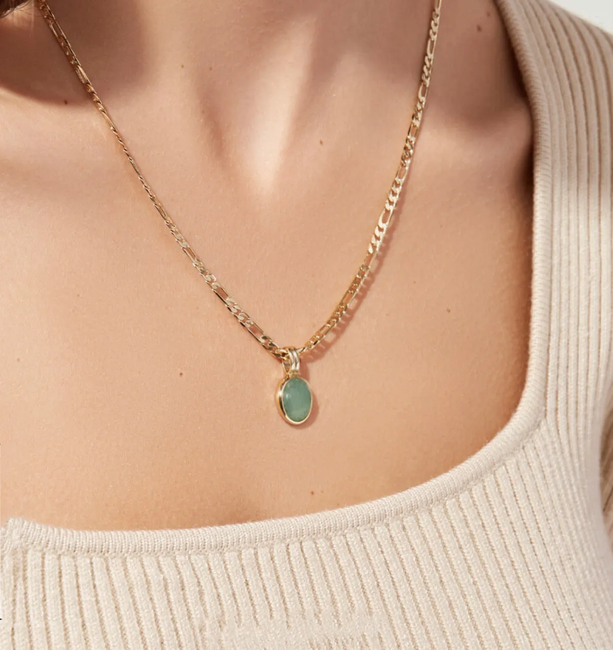 Amazonite Charm Necklace