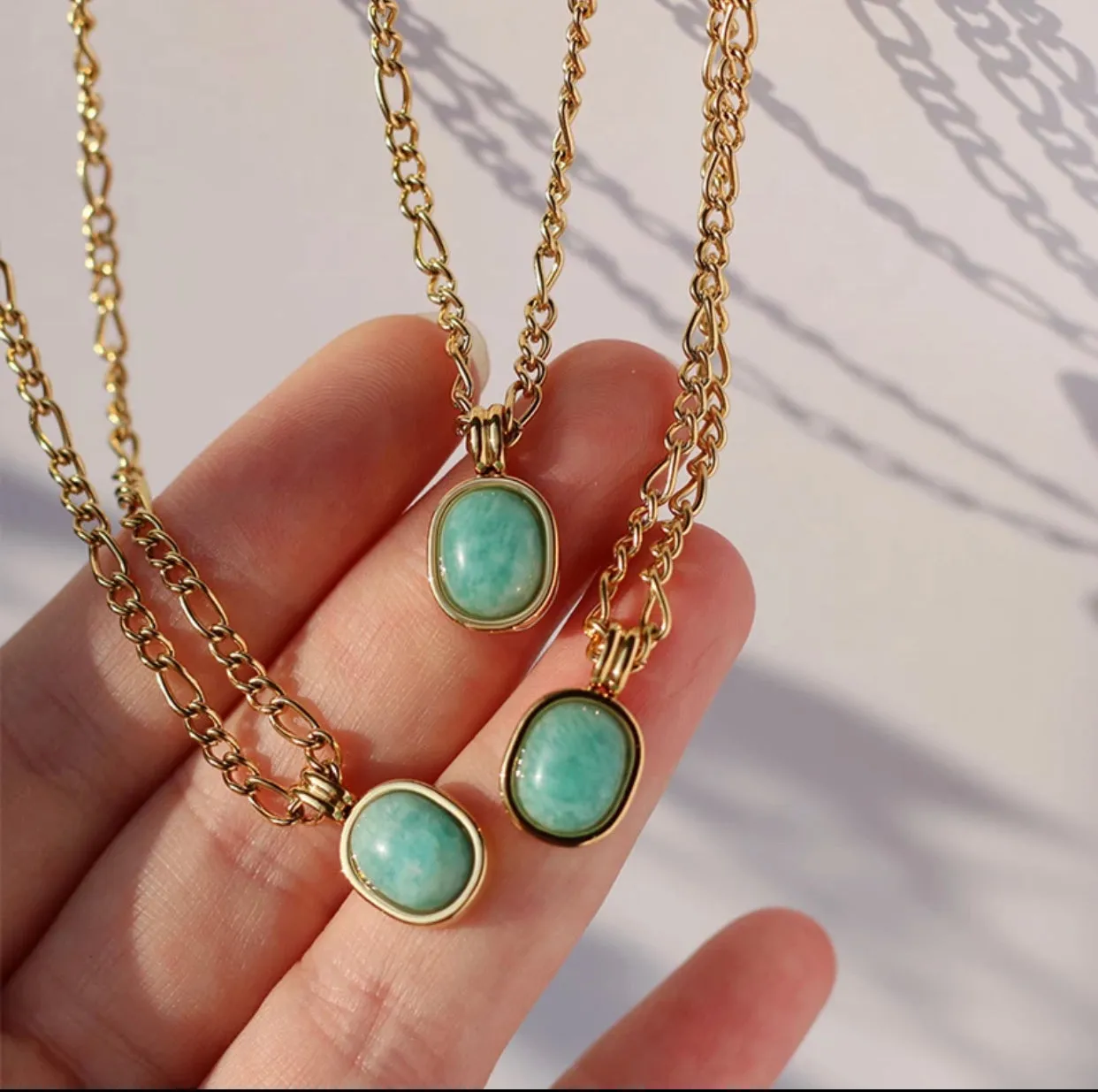 Amazonite Charm Necklace