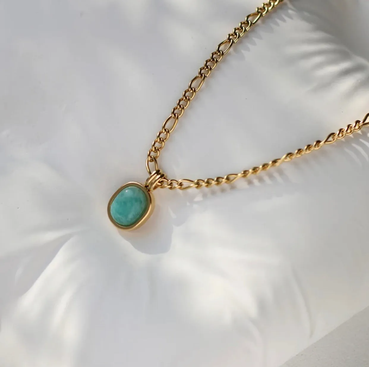 Amazonite Charm Necklace