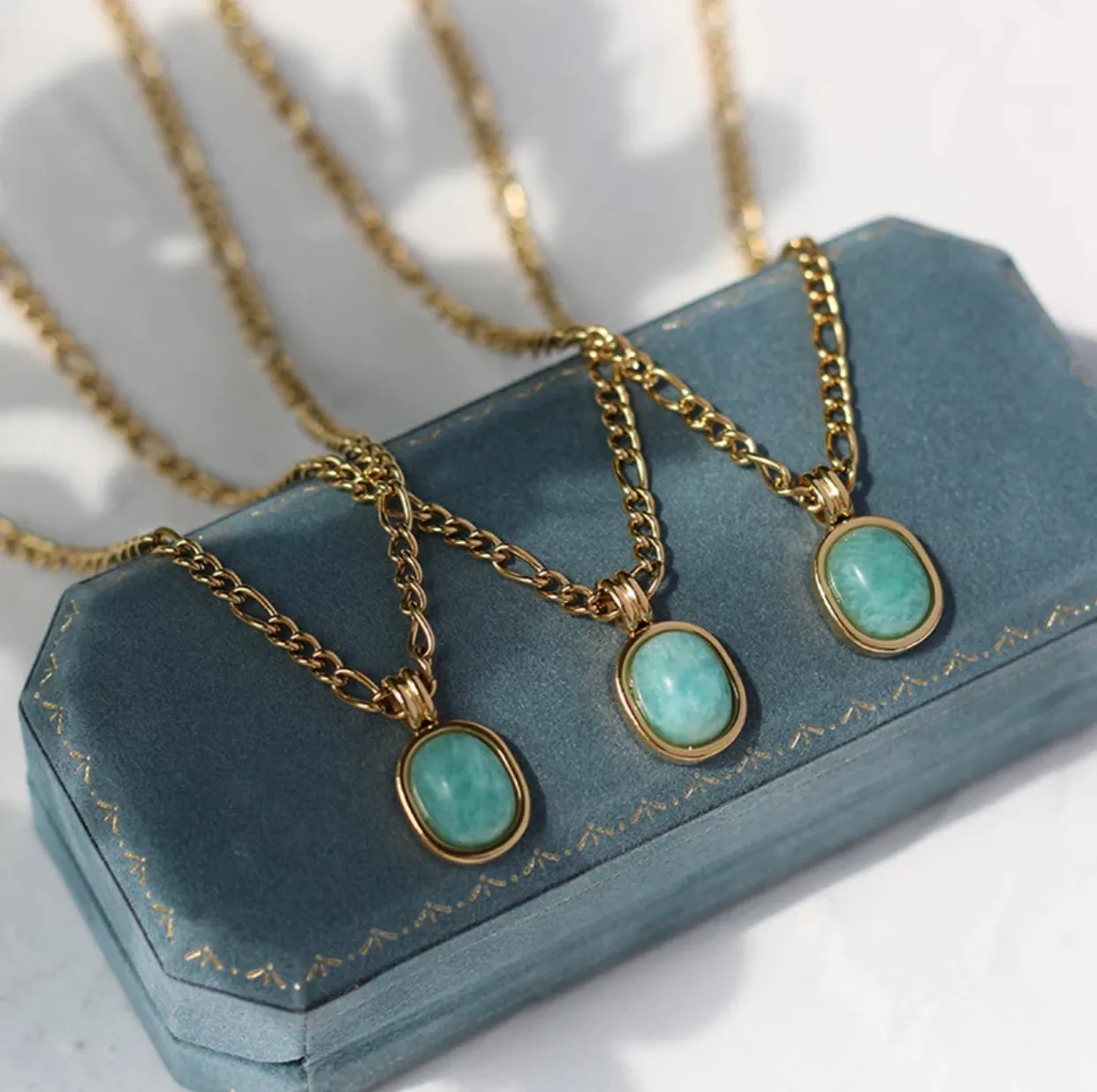 Amazonite Charm Necklace