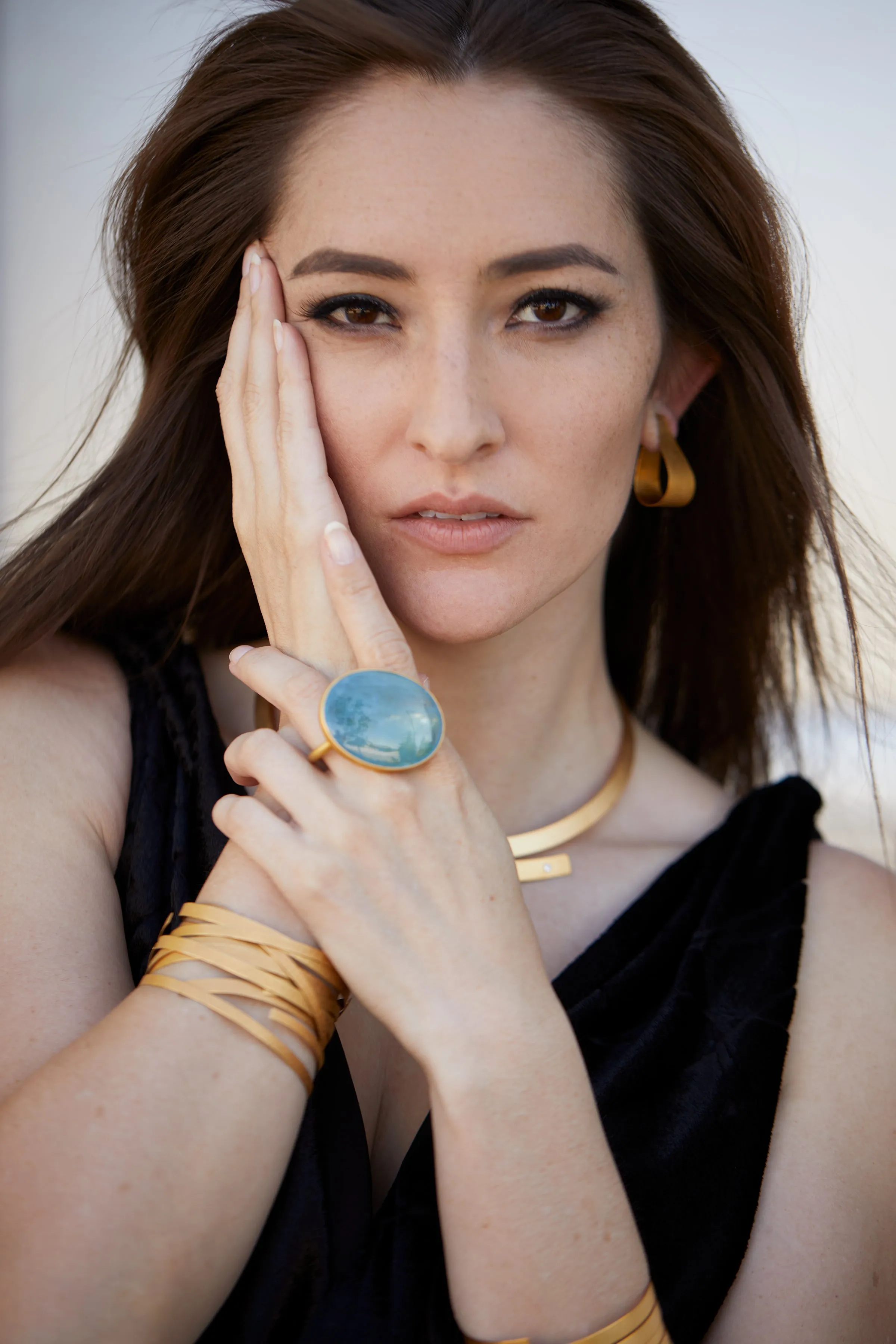 Aqua Oval Ring