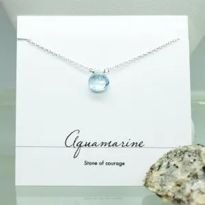 Aquamarine Heart Necklace