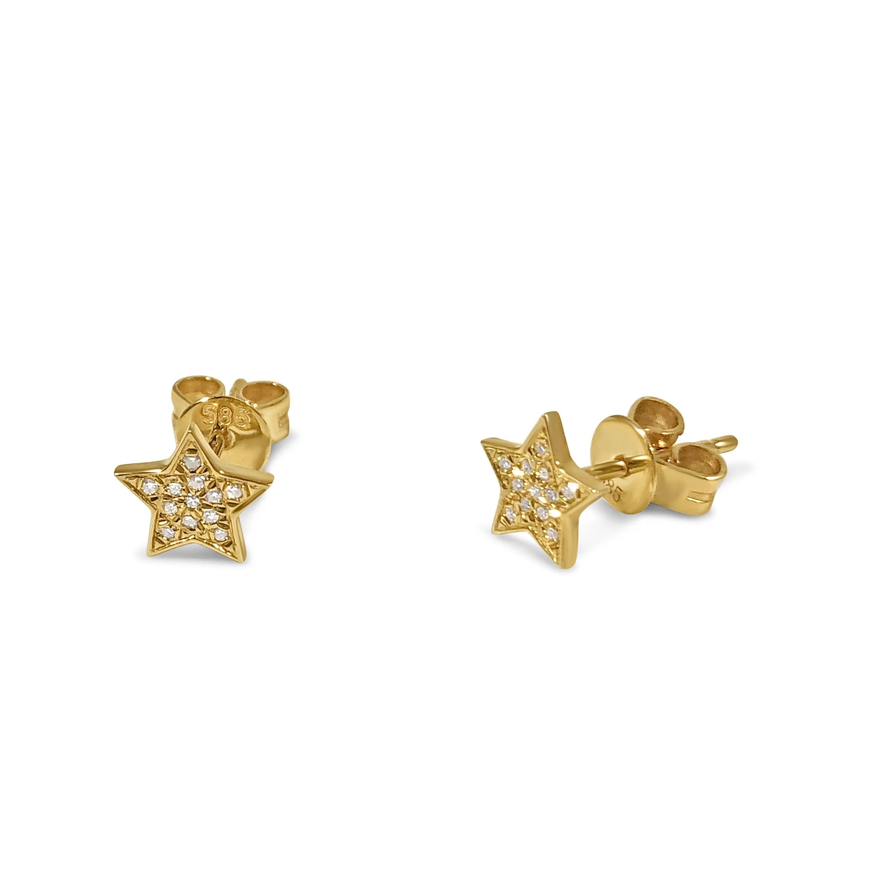 Atelier All Day 14K Gold & Diamond Star Studs
