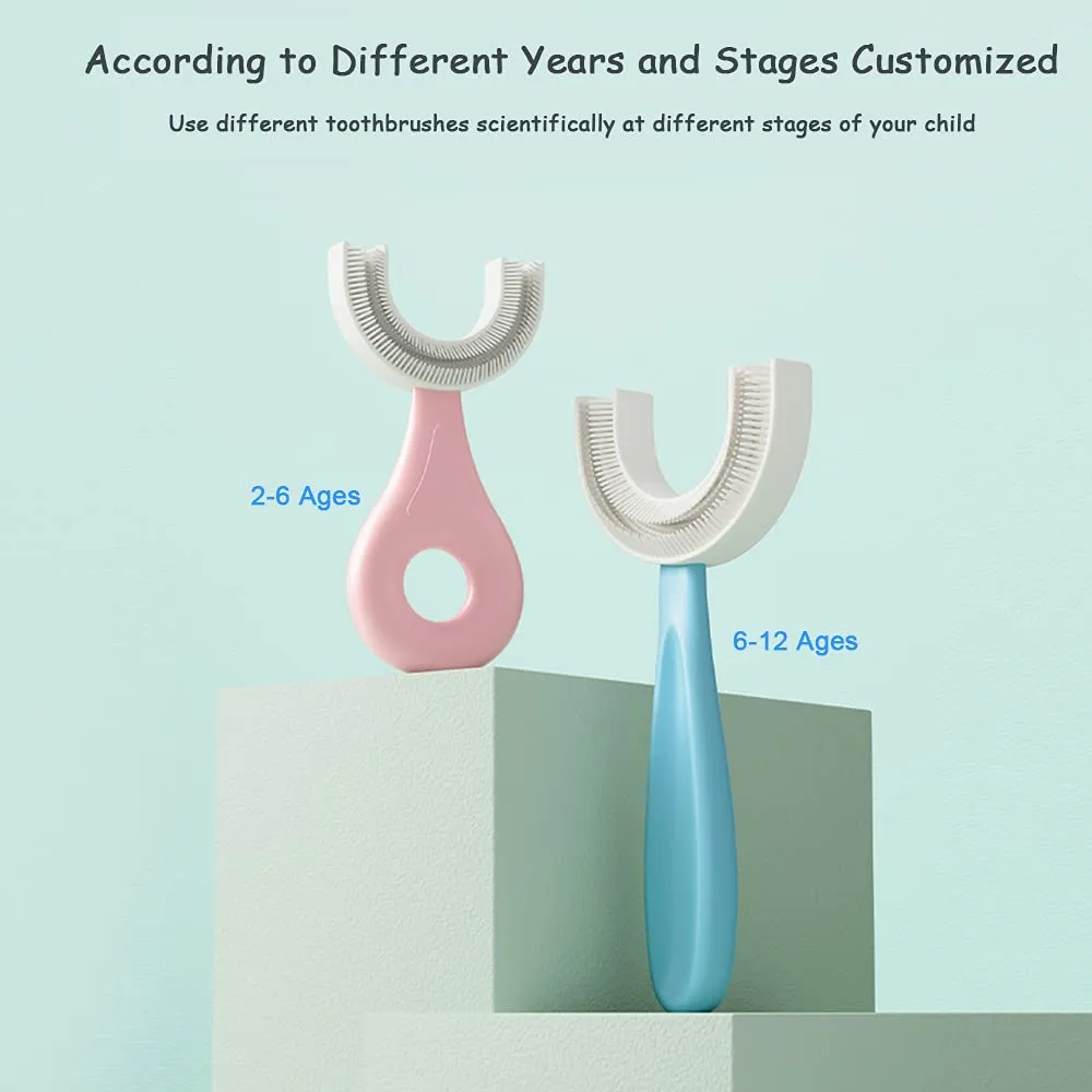 Baby Toothbrush Children 360 Degree U-shaped Child Toothbrush