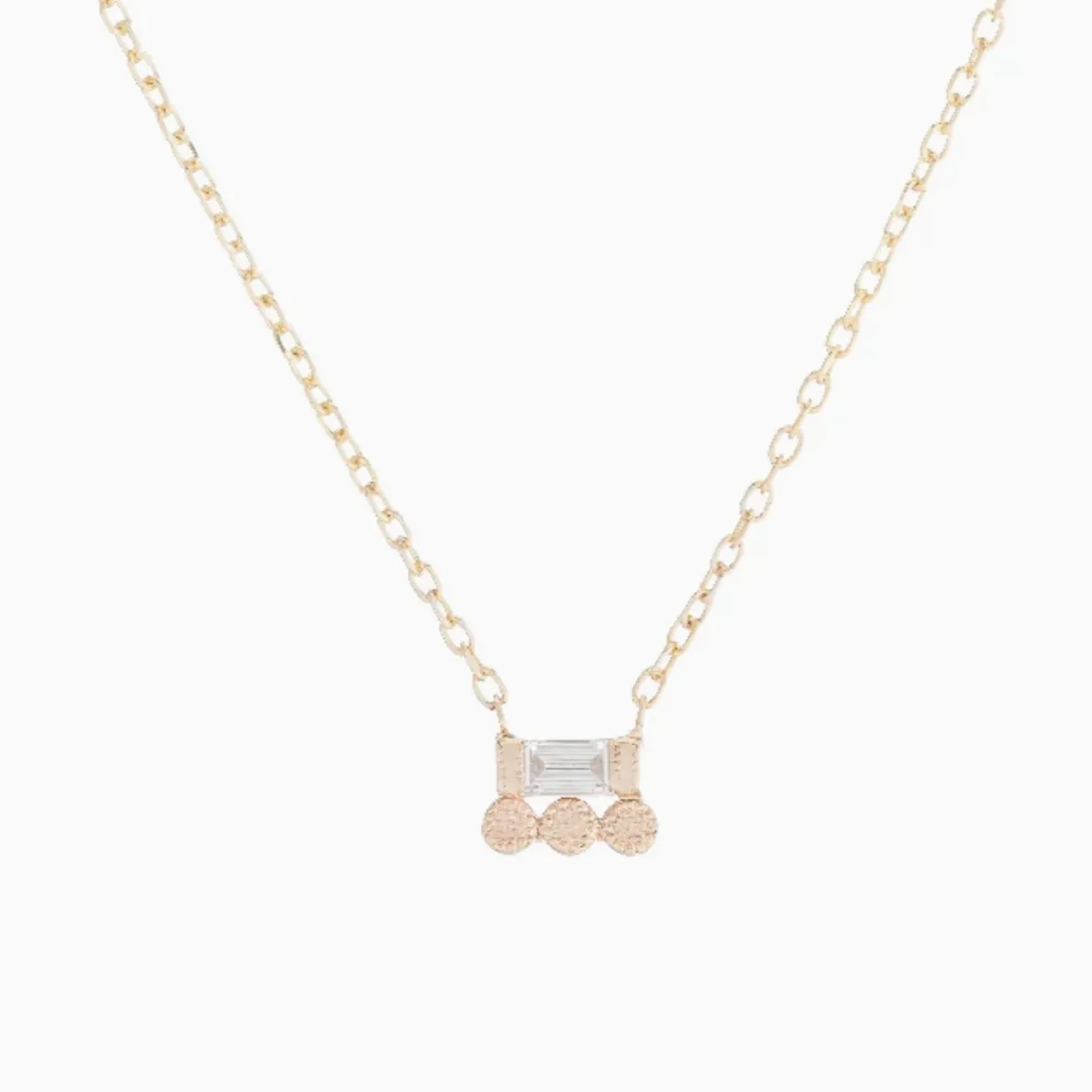 Baguette 3 Dot Necklace