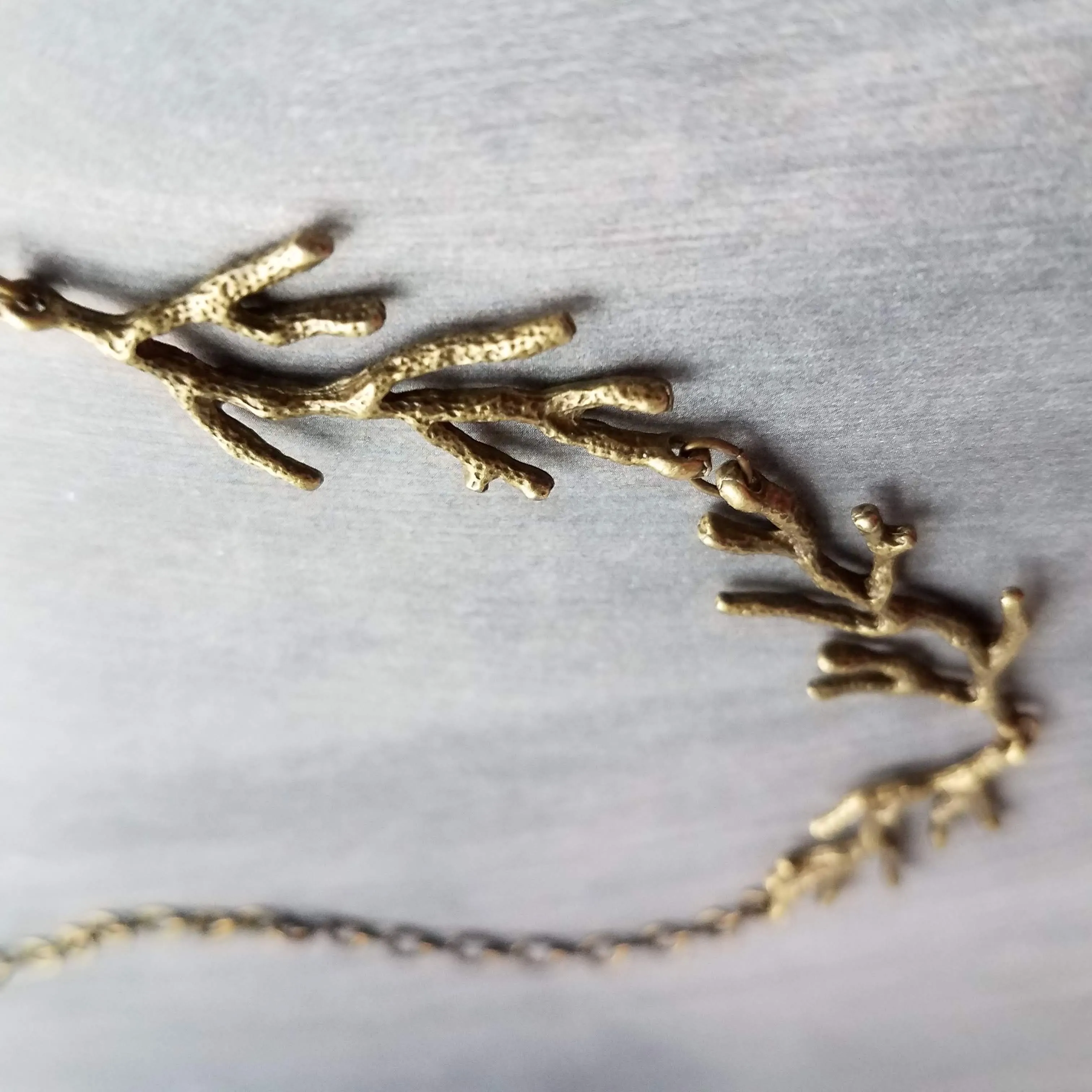 Bare Branches Necklace, bronze necklace, antique brass necklace, antique bronze necklace, rustic necklace, spindly branches, tree necklace, bare tree, winter tree necklace