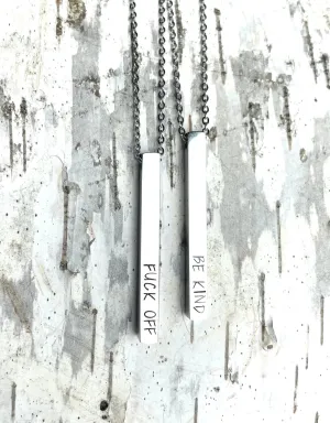 Be Kind and Fuck Off Necklace from Compass North