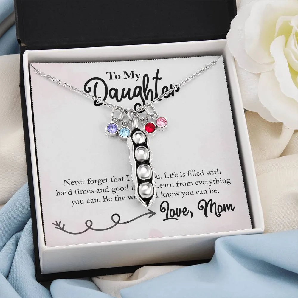 Be the woman I know you can be-Pea Pod Necklace from Mom