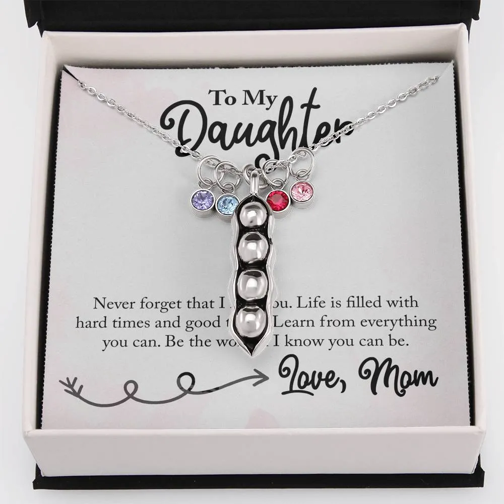 Be the woman I know you can be-Pea Pod Necklace from Mom
