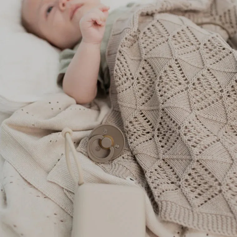 Bibs Knitted Blanket - Wavy Ivory