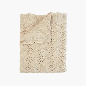 Bibs Knitted Blanket - Wavy Ivory