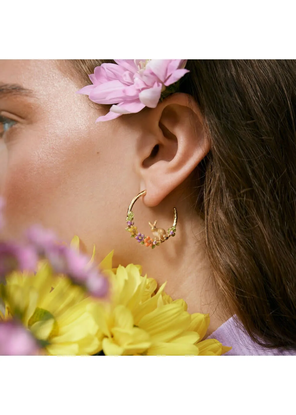 Bill Skinner Rabbit Moon Earrings
