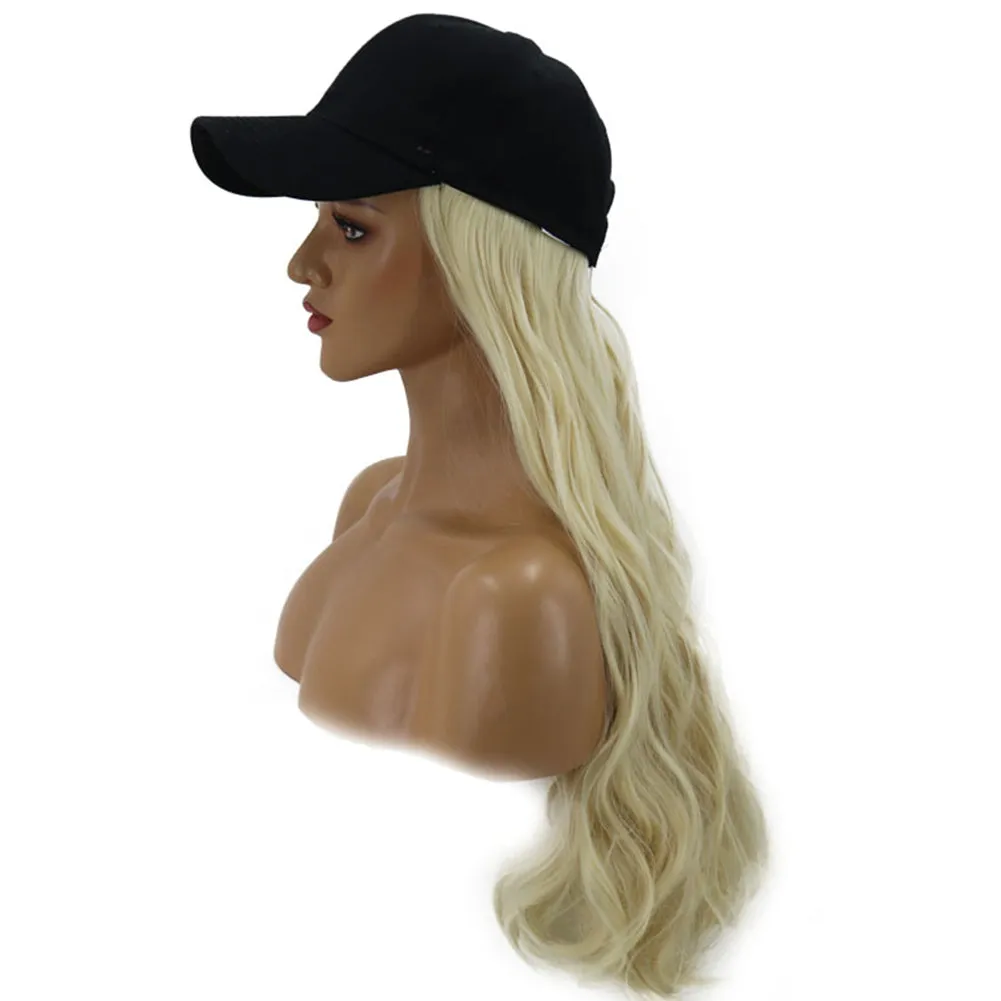 Blossom | Light Blonde Long Wavy Synthetic Hair Wig Hat with Cap